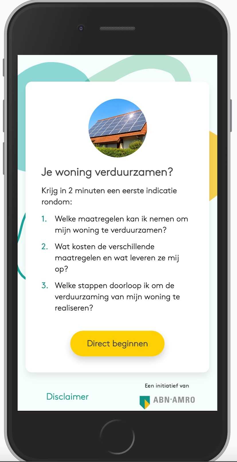 Screenshot customer app